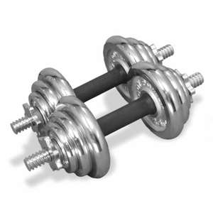 Body Power 20kg Chrome Spinlock Dumbbell Weight Set - £79.99 / £87.94 delivered @ fitness-superstore