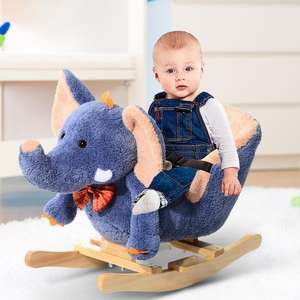 HOMCOM Rocking Elephant With Safety Strap & Music £40.79 [Nectar Card Holders Only] / £43.19 Without Nectar @ eBay / mhstarukltd