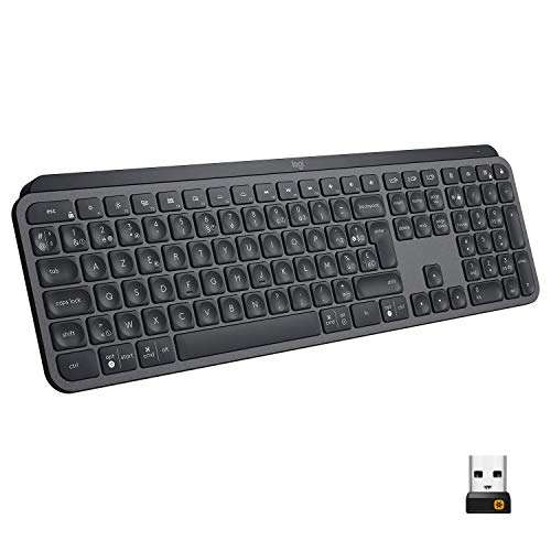 Logitech MX Keys Advanced Illuminated Wireless Keyboard, AZERTY French Layout - Graphite Black - £54.91 @ Amazon