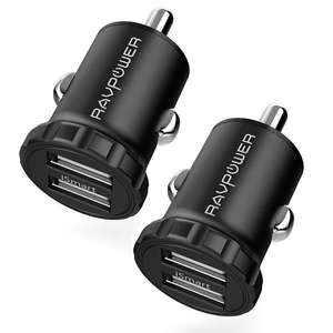 2 Pack of RAVPower Mini Car Chargers / 24W / 4.8A / Dual Ports - £5.99 Delivered Sold by Sunvalleytek-UK and Fulfilled by Amazon