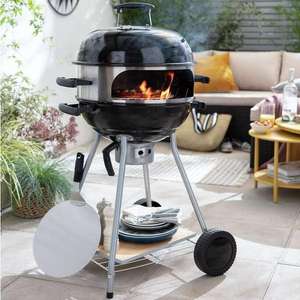 Kettle Charcoal BBQ with Pizza Oven, with Pizza Stone and Paddle £85 + £3.95 delivery @ Argos