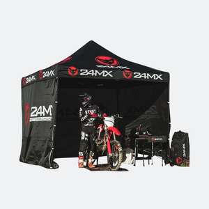 24MX Race Tent - 3m x 3m Black with walls - £101.98 Delivered @ 24MX