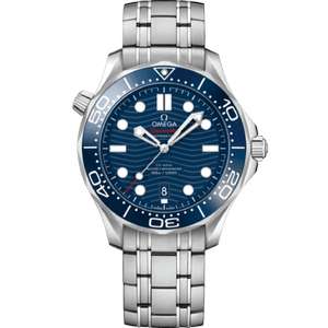 Omega Seamaster Diver 300M Watch 42mm - in Blue with Metal Bracelet £3442 at Watches World
