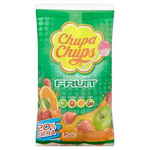Chupa Chups Fruity Lollipops Sharing Bag, (Pack of 120) - £10.41 Prime (£14.90 Non Prime) @ Amazon Amazon