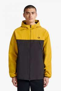 Fred Perry Colour Block Panelled Jacket in yellow and black for £48 delivered @ Fred Perry