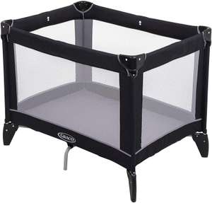 Graco Compact Travel Cot with Signature Graco Push-Button Fold, Includes Carry Bag, Black/Grey £29.99 at Amazon