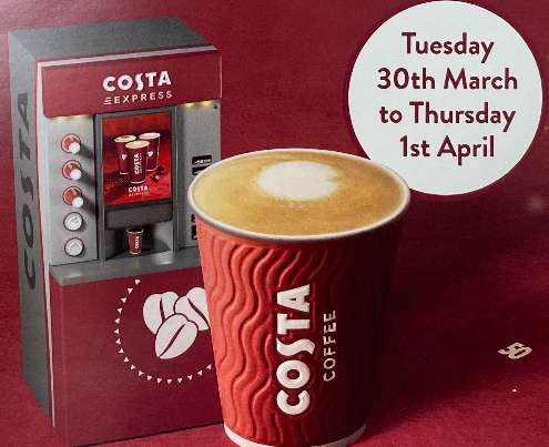 300 Costa Points when you buy a hot drink for new & existing Costa Coffee Club App members @ Costa Coffee