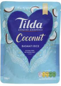 Tilda Steamed Basmati Coconut 250 g (Pack of 6) £3.92 Prime or £3.72 S&S (+£4.49 non prime) @ Amazon