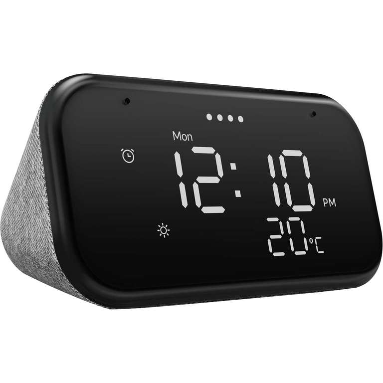 Lenovo Smart Clock Essential with Google Assistant - 3.8" Screen - Black, £24 at AO (UK Mainland)