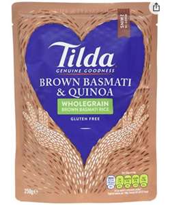 Tilda Brown Steamed Basmati Rice and Quinoa, 250 g, Pack of 6 - £3.84 / S&S £3.65 (+£4.49 Non Prime) @ Amazon