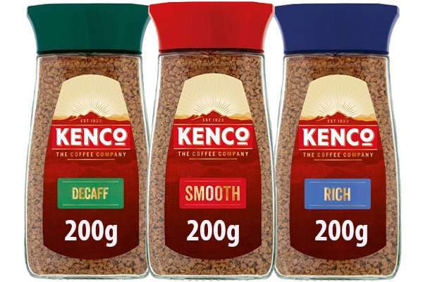 KENCO 200g RICH , SMOOTH, DECAF. ANY 3 FOR £10 @ FARMFOODS