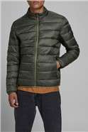 Jack & Jones Green Zip-through puffer jacket in Nylon for £15 next day delivered using code (UK mainland) @ Suits Direct