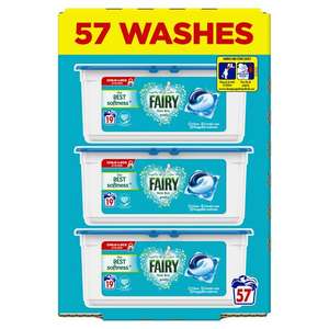Fairy Non Bio / Ariel Pods Washing Liquid Capsules 57 Washes - £5 at Wilko Northallerton