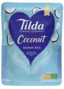 Tilda Steamed Basmati Coconut 250 g (Pack of 6) £3.91 Prime or £3.72 S&S (+£4.49 non prime) @ Amazon