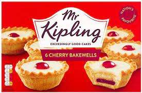 Mr Kipling Cherry Bakewells 6 Pack £0.85 or Mr Kipling Viennese Whirls 6 Pack £0.82 @ Asda