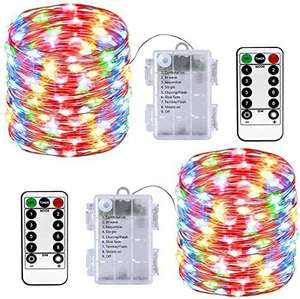 LED Fairy Lights 2 Pack Battery Operated String Lights £8.23 (+£4.49 non-prime) via Sold by HOMOZE and Fulfilled by Amazom