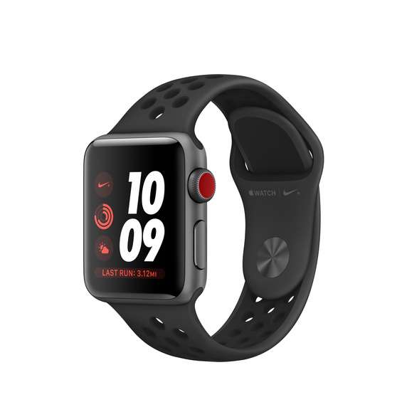 Refurbished Apple Watch Series 3 GPS + Cellular, 38mm Space Grey Aluminium Case with Anthracite/Black Nike Sport Band £219 @ Apple Store