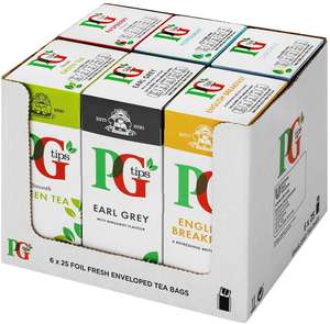 PG Tips Tea Variety Pack (6 Flavours - Black, Green Tea & Herbal Infusions) Total of 150 String & Tag Tea Bags £8.76 (+£4.49 NP) @ Amazon