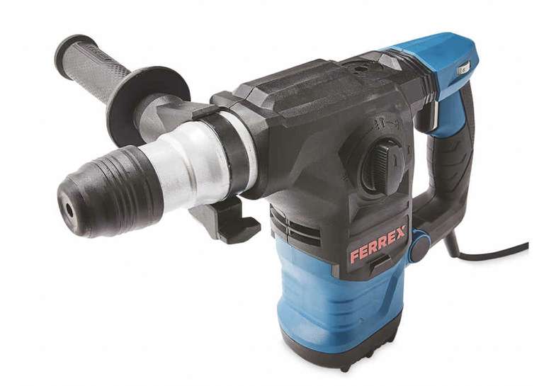 Ferrex 1500W SDS Rotary Hammer Drill (Carry Case + 10 Piece Accessories) 3M Cable 3 Year Guarantee - £39.99 Delivered @ Aldi