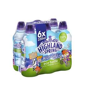 Highland Spring Kids Eco Bottle Still Water, 6 x 330 ml Sports Cap £1.25 prime / £5.74 nonprime at Amazon
