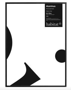 Habitat Aluminus Black Picture Frame (50 x 70) - £12 (Free Click & Collect / £3.95 delivery) @ Habitat