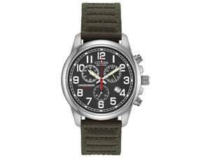 Citizen ECO-DRIVE AT0200-05A Green Strap Military Watch - W38133 £119 at F Hinds