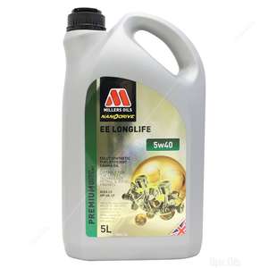 Millers Oils NANODRIVE EE Longlife 5w-40 Fully Synthetic Engine Oil £28.47 delivered @ Opie Oils