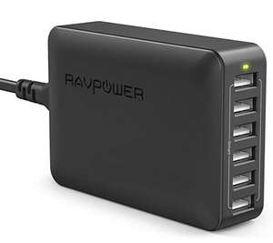RavPower 60w 12a 6 port mains usb charging/charger station - £17.33 (+£4.49 Non-Prime) - Sold by Sunvalleytek / Fulfilled by Amazon