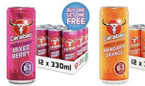 Carabao Mixed Drinks Pack of 12 (330ml) - buy one get one free - £11.99 Delivered @ Carabao Store