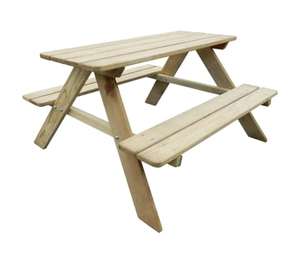 VidaXL kid's pinewood picnic table (89 x 89.6 x 50.8 cm) for £33.99 delivered @ VidaXL
