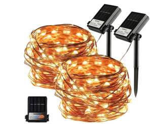 KooPower Solar and Battery Dual Powered Fairy Lights, 100 LEDs 10m £6.99 prime / £11.98 non prime Sold by Aloici and Fulfilled by Amazon