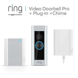 Ring Video Doorbell Pro with Plug-In Adapter and Ring Chime, 1080p HD, Two-Way Talk, Wi-Fi, £129 (UK Mainland) Sold by Amazon EU @ Amazon