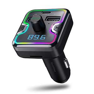 TechRise Car Bluetooth 5.0 FM Transmitter/Receiver with Dual USB Charger for £6.99 delivered (+£4.49 non-prime) Sold by Yourvanhot and FBA