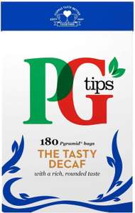 PG tips Decaffeinated Tea Bags 180 teabags - £3.50 (+£4.49 Non-Prime) £2.98 S&S @ Amazon