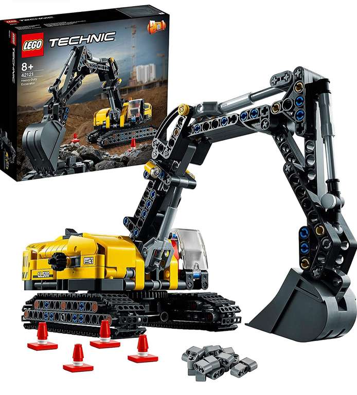 LEGO Technic 42121 Heavy-Duty Excavator Toy, 2 in 1 Model, Construction Vehicle Building Set £26.66 (UK mainland) at Amazon EU