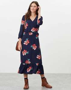Joules Womens Chloe Fixed Wrap Dress - Navy Peony £21.95 delivered @ Joules eBay