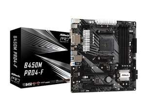 ASRock B450M Pro4-F AMD Socket AM4 B450 Chipset MicroATX Motherboard *Open Box* - £56.51 @ CCL Online