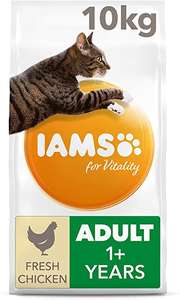 IAMS for Vitality Adult Dry Cat Food with Fresh Chicken, 10 kg + Other flavours - £24.99 @ Amazon