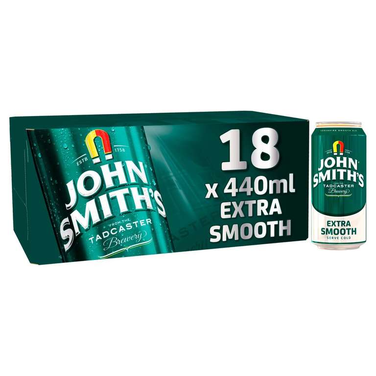 18x440ml John Smiths Extra Smooth Ale Cans £7.50 at Asda Glasshoughton