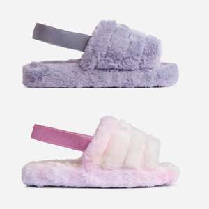 Boo Fluffy Slippers - 9 colour options £5.09 using code (+£2.99 delivery) @ Ego Shoes