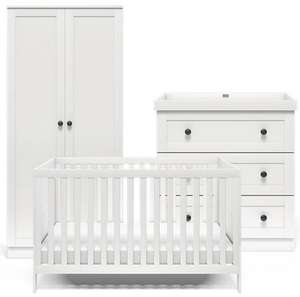 Bromley 3-piece nursery set - Cot bed Toddler bed Dresser Wardrobe £550 @ silvercrossbaby (UK Mainland)