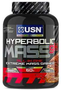 USN Hyperbolic Mass Mass Gainer/High Protein shake -Chocolate 2kg - £11.09 prime / £15.64 nonPrime at Amazon
