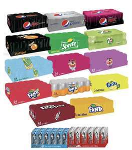 96 Cans of Soft Drink (4 x Coke Zero / Pepsi / Fanta / Tango / Lemonade 24 packs) £24 @ FarmFoods (voucher needed)