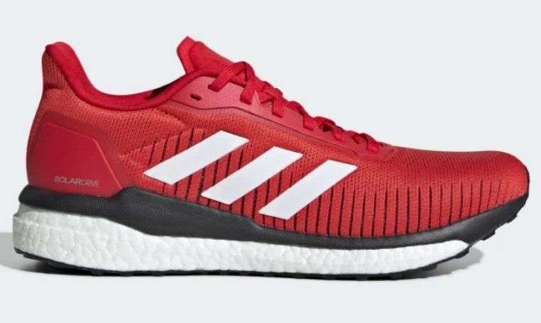 Mens Adidas Solar Drive 19 Shoes Scarlet/Cloud White/Core Black - £42.47 with discount code (£39.98 with student discount Unidays) at adidas
