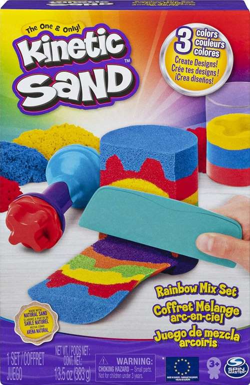 Kinetic Sand Rainbow Mix Set with 3 Colours £7.49 Prime (+£4.49 Non Prime) at Amazon