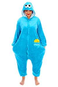 Cookie Monster Onesie/Body Suit, Unisex-Adult, Large £7.33 (Prime) + £4.49 (non Prime) at Amazon