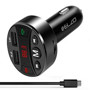 FM Transmitter, Elzo Bluetooth Car Charger Receiver Wireless Radio Adapter Dual USB £5.99 + £4.49 Sold by ElzoDirect and Fulfilled by Amazon