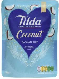 Tilda Steamed Basmati Coconut 250 g (Pack of 6) - £4.00 Prime or £3.80 S&S (+£4.49 non prime) @ Amazon