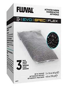 Fluval Replacement Carbon for Fluval Flex/Spec/Evo Aquarium Filters - 3 bags £2.97 (Prime) + £4.49 (non Prime) at Amazon