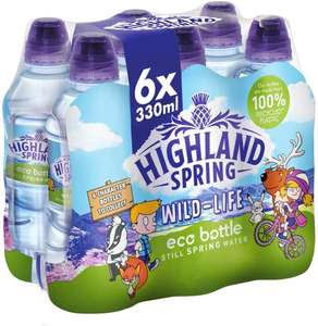 Highland Spring Kids Eco Bottle Still Water, 6 x 330 ml Sports Cap £1.25 (£4.49 p&p non prime) @ Amazon